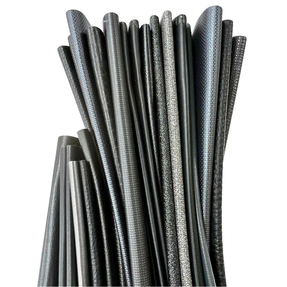 20 Black Metallic Vinyl Fabric Swatches | Quilting Crafts Sewing Upholstery